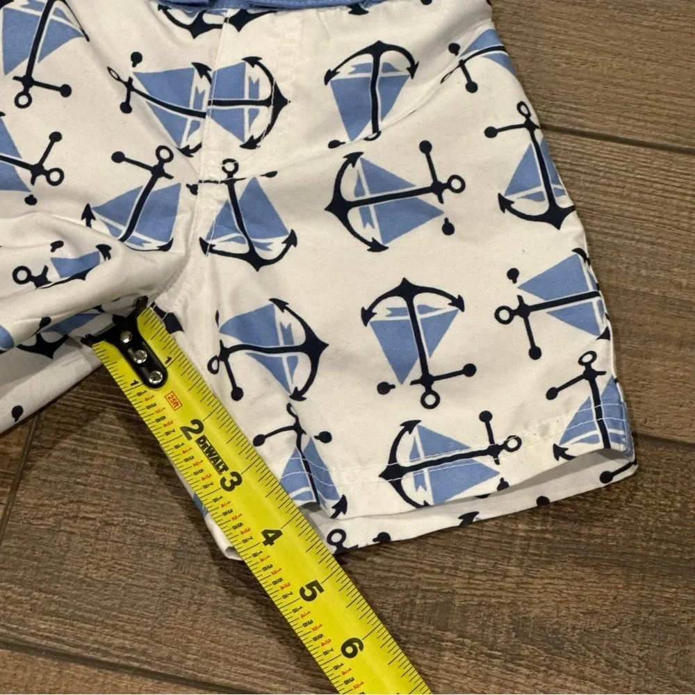 Janie and Jack swim shorts size 12-18 months Anchor Sailboat